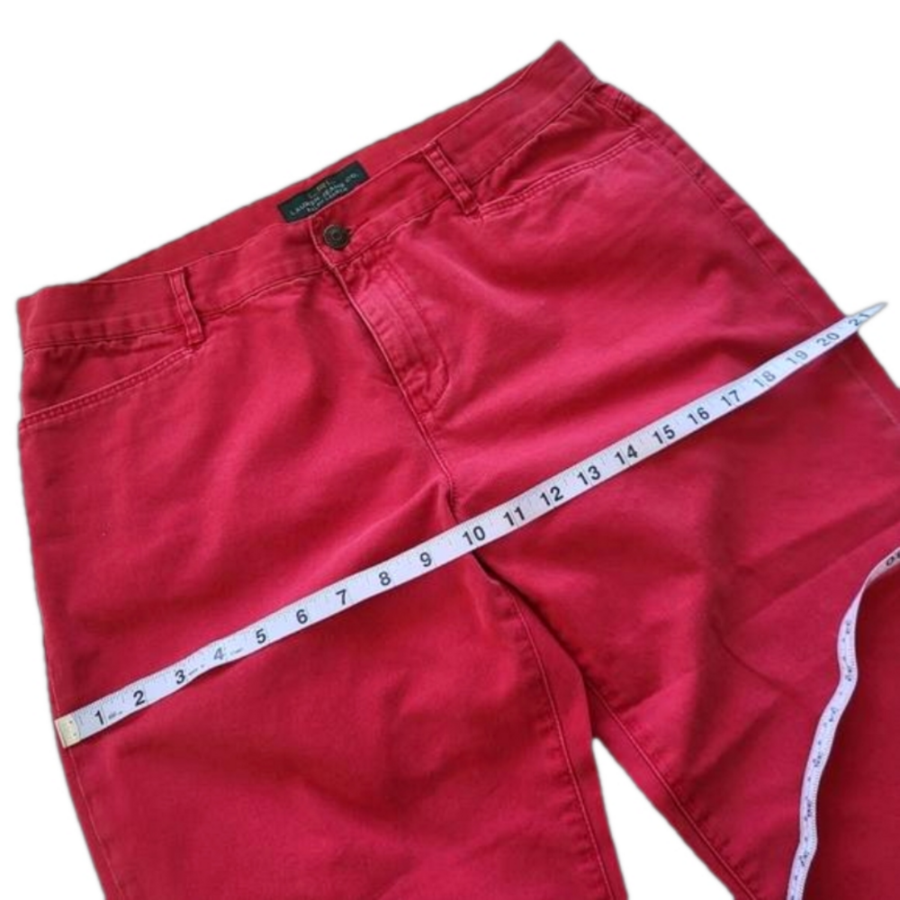 Ralph Lauren RLR Lauren Jeans Co Red Classic Midcalf Capris Size 10 - Picture 5 of 8